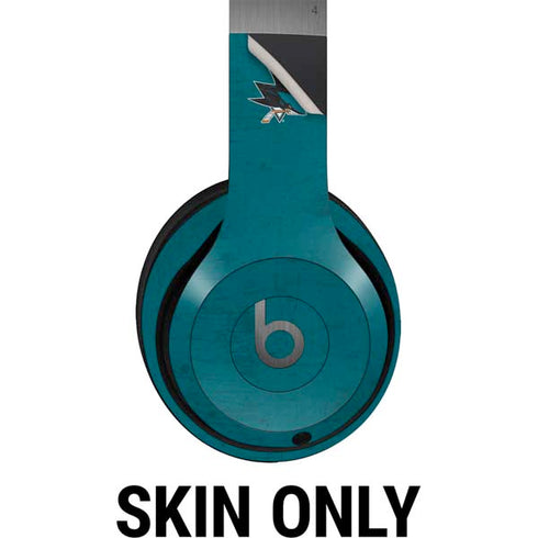 NHL San Jose Sharks Distressed Beats Solo 4 Wireless Headphones Skin