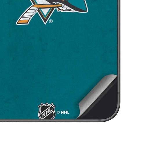 NHL San Jose Sharks Distressed Galaxy A16 5G Skin