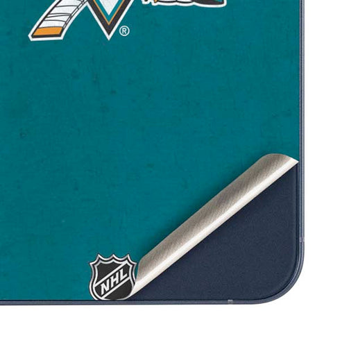 NHL San Jose Sharks Distressed Galaxy A36 5G Skin