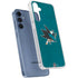 NHL San Jose Sharks Distressed Galaxy A55 5G Clear Case