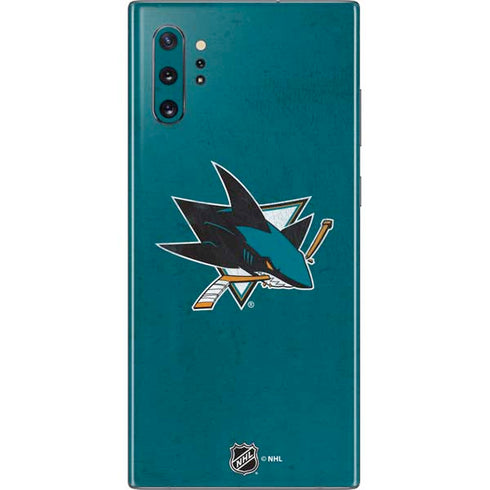 NHL San Jose Sharks Distressed Galaxy Note 10 Plus Skin