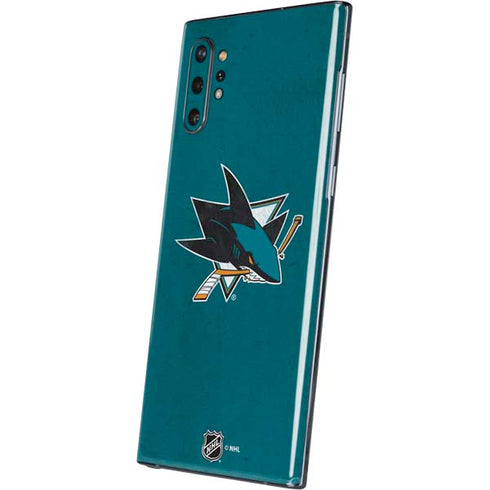 NHL San Jose Sharks Distressed Galaxy Note 10 Plus Skin