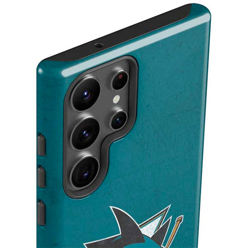 NHL San Jose Sharks Distressed Galaxy S23 Ultra Pro Case