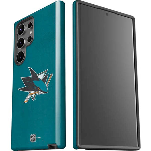 NHL San Jose Sharks Distressed Galaxy S23 Ultra Pro Case