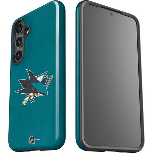 NHL San Jose Sharks Distressed Galaxy S25 Impact Case