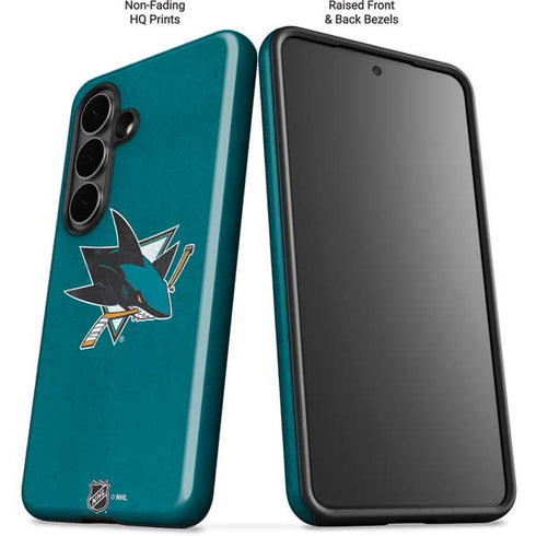 NHL San Jose Sharks Distressed Galaxy S26 Impact Case