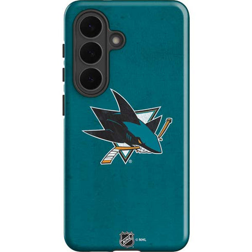 NHL San Jose Sharks Distressed Galaxy S26 Plus Impact Case