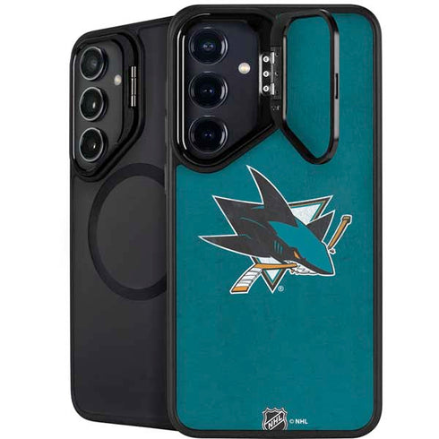 NHL San Jose Sharks Distressed Galaxy S26 Plus Kickstand Case