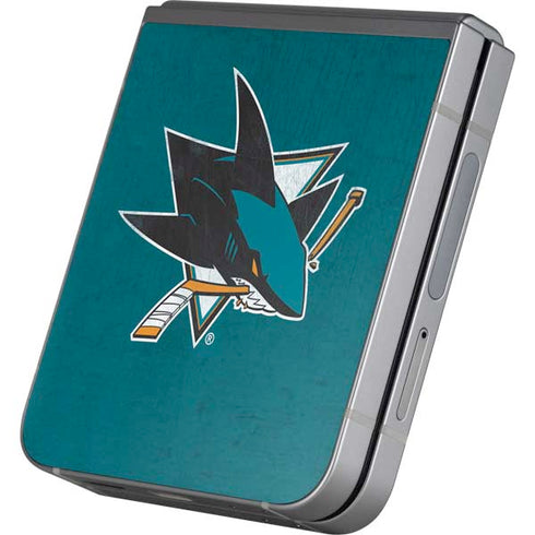 NHL San Jose Sharks Distressed Galaxy Z Flip6 Skin