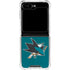 NHL San Jose Sharks Distressed Galaxy Z Flip6 Clear Case