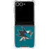 NHL San Jose Sharks Distressed Galaxy Z Flip7 Clear Case