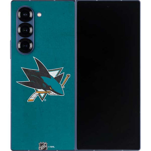 NHL San Jose Sharks Distressed Galaxy Z Fold6 Skin