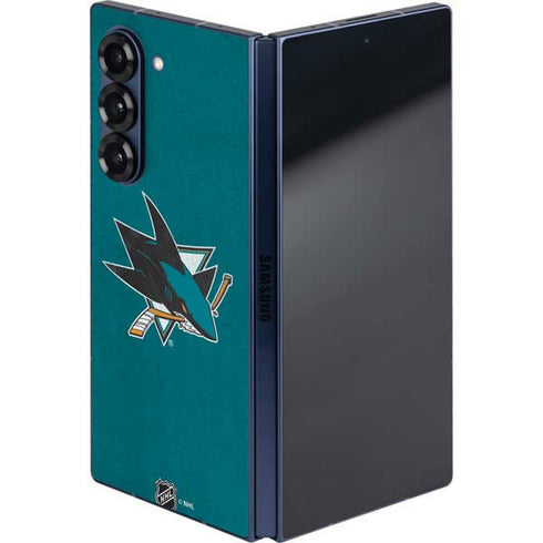 NHL San Jose Sharks Distressed Galaxy Z Fold6 Skin