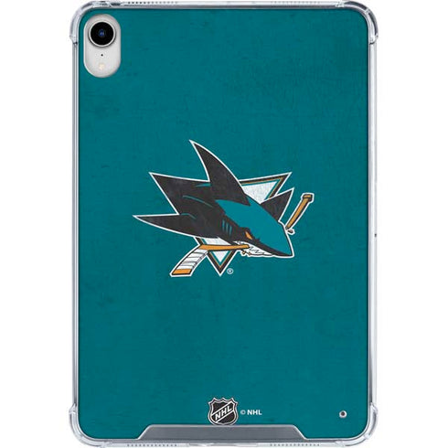 NHL San Jose Sharks Distressed iPad 11th Gen (2025) Clear Case
