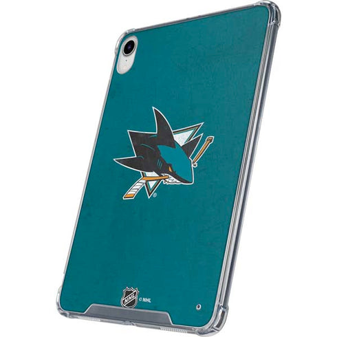 NHL San Jose Sharks Distressed iPad 11th Gen (2025) Clear Case