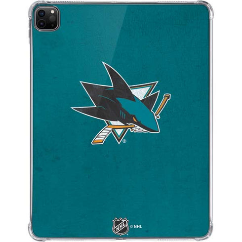 NHL San Jose Sharks Distressed iPad Pro 11in (2024) Clear Case