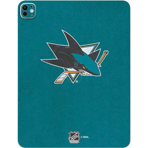 NHL San Jose Sharks Distressed iPad Pro 13in M4 (2024) Skin