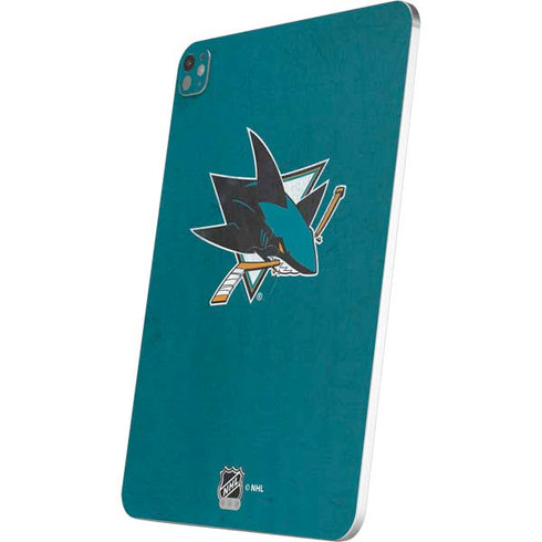 NHL San Jose Sharks Distressed iPad Pro 13in M4 (2024) Skin