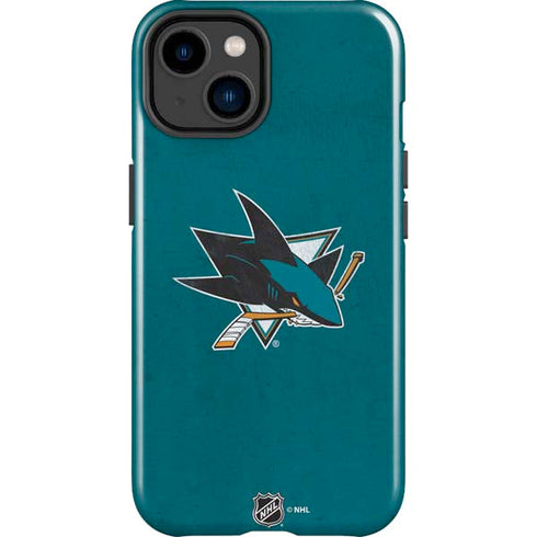 NHL San Jose Sharks Distressed iPhone 15 Impact Case
