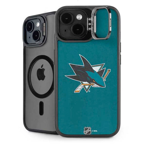 NHL San Jose Sharks Distressed iPhone 15 Plus Kickstand Case