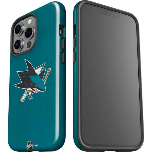 NHL San Jose Sharks Distressed iPhone 15 Pro Impact Case