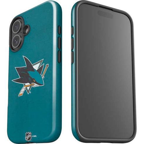 NHL San Jose Sharks Distressed iPhone 16 Impact Case