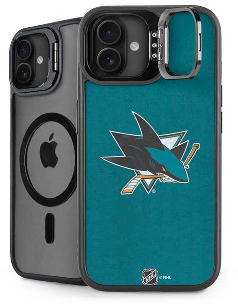NHL San Jose Sharks Distressed iPhone 16 Plus Kickstand Case