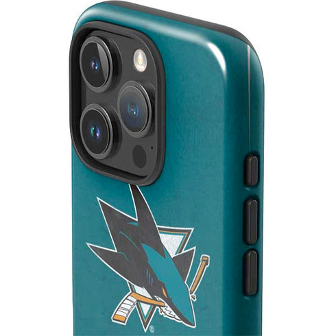 NHL San Jose Sharks Distressed iPhone 16 Pro Max Impact Case