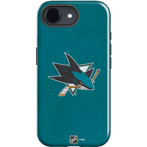 NHL San Jose Sharks Distressed iPhone 16e Impact Case