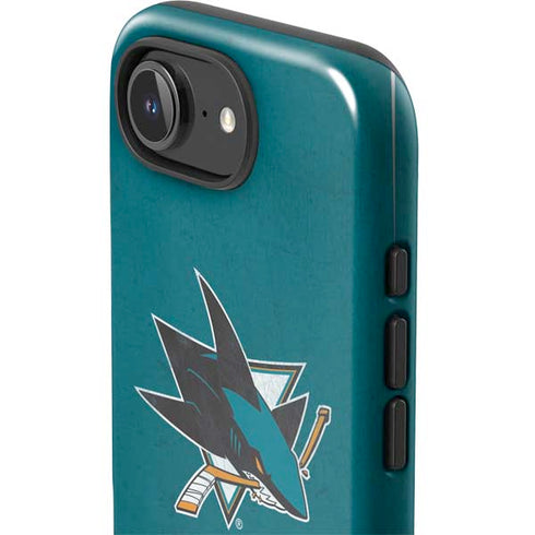 NHL San Jose Sharks Distressed iPhone 16e Impact Case