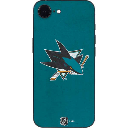 NHL San Jose Sharks Distressed iPhone 16e Skin