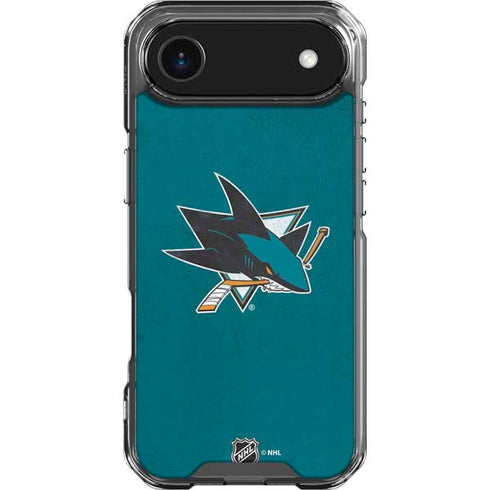 NHL San Jose Sharks Distressed iPhone 17 Air Clear Case