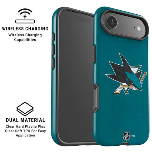 NHL San Jose Sharks Distressed iPhone 17 Air Magsafe Impact Case