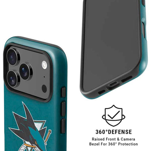 NHL San Jose Sharks Distressed iPhone 17 Pro Magsafe Impact Case