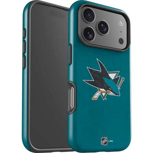 NHL San Jose Sharks Distressed iPhone 17 Pro Max Impact Case
