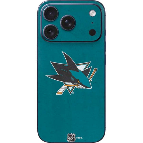NHL San Jose Sharks Distressed iPhone 17 Pro Max Skin