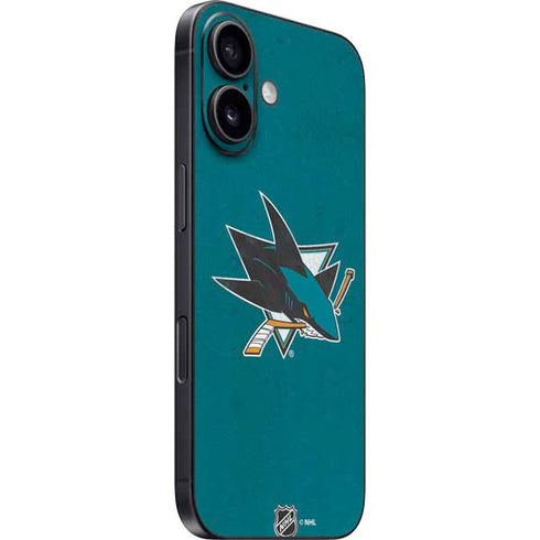 NHL San Jose Sharks Distressed iPhone 17 Skin