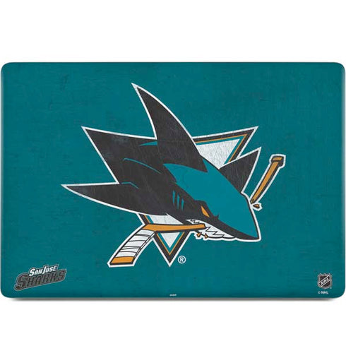 NHL San Jose Sharks Distressed MacBook Skins