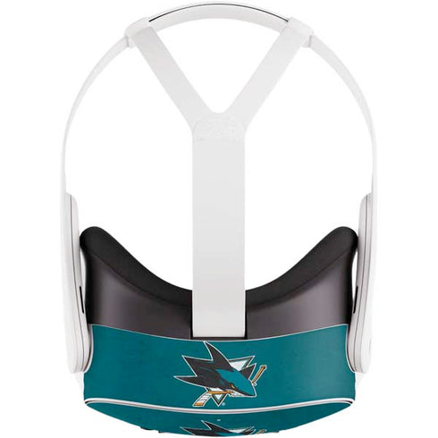 NHL San Jose Sharks Distressed Meta Quest 3S Skin