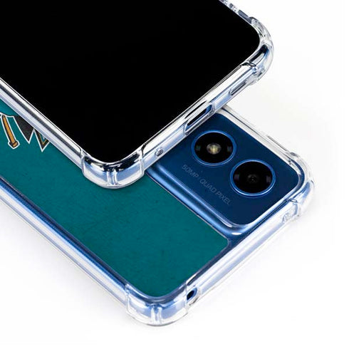 NHL San Jose Sharks Distressed Moto G 5G (2024) Clear Case