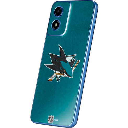 NHL San Jose Sharks Distressed Moto G Play 4G (2024) Skin