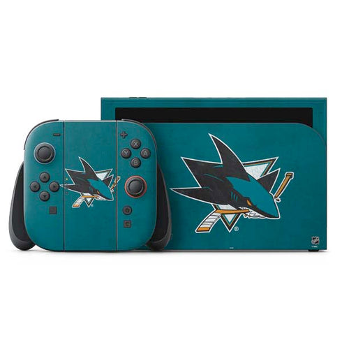 NHL San Jose Sharks Distressed Nintendo Switch 2 (2025) with Joy-Con Skin