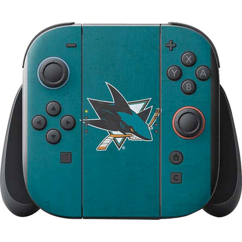 NHL San Jose Sharks Distressed Nintendo Switch 2 (2025) with Joy-Con Skin