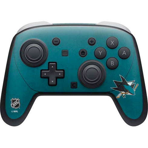 NHL San Jose Sharks Distressed Nintendo Switch 2 (2025) Pro Controller Skin