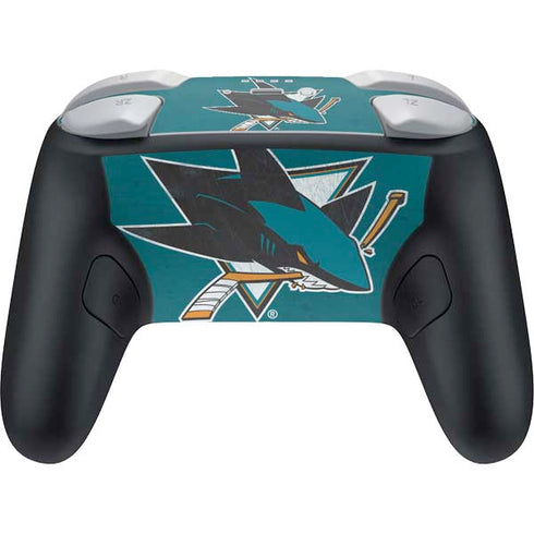 NHL San Jose Sharks Distressed Nintendo Switch 2 (2025) Pro Controller Skin