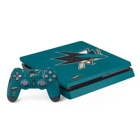 NHL San Jose Sharks Distressed PlayStation PS4 Skins