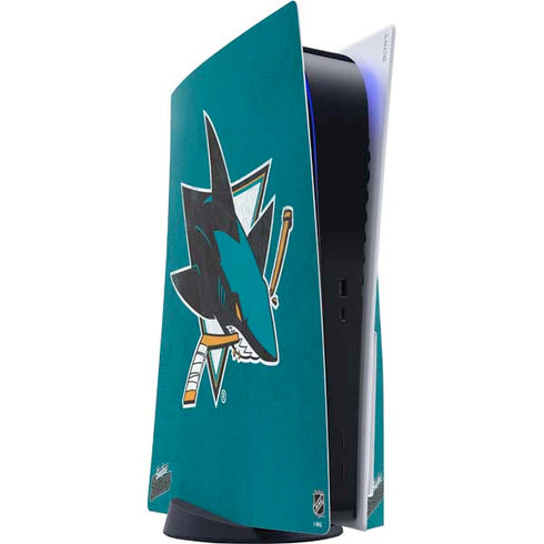 NHL San Jose Sharks Distressed PlayStation PS5 Skins