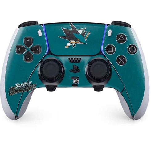 NHL San Jose Sharks Distressed PlayStation PS5 Skins
