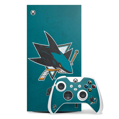 NHL San Jose Sharks Distressed Xbox Series X Skins