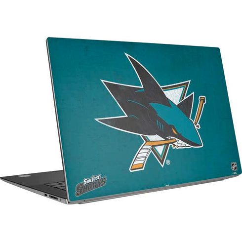 NHL San Jose Sharks Distressed Dell XPS Skin